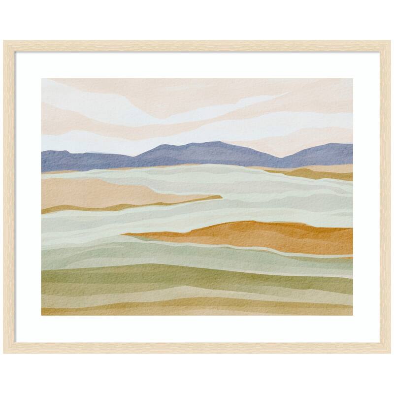 Kate and Laurel Framed Art Dreamy Hillscape by Nikita Jariwala - 42x34 - Natural