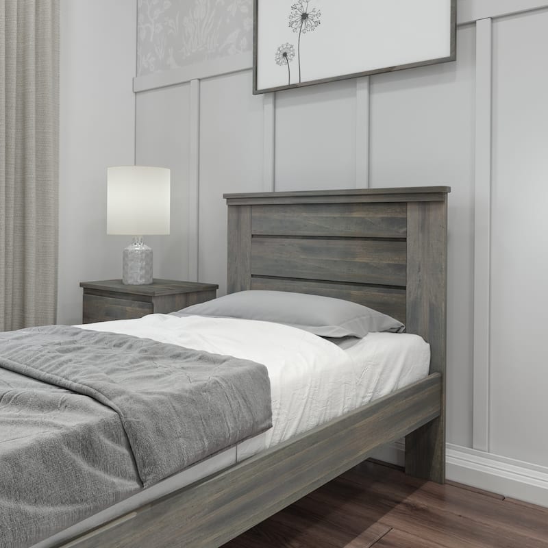 Max and Lily Farmhouse Twin Bed with Panel Headboard