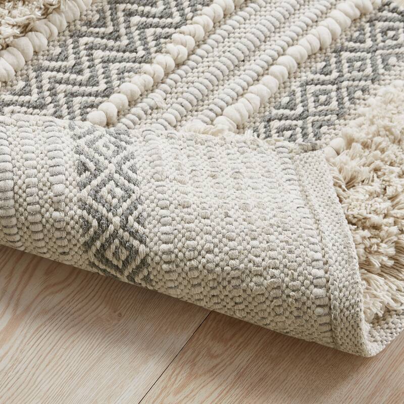 INK+IVY Asher Woven Texture Stripe Bath Rug