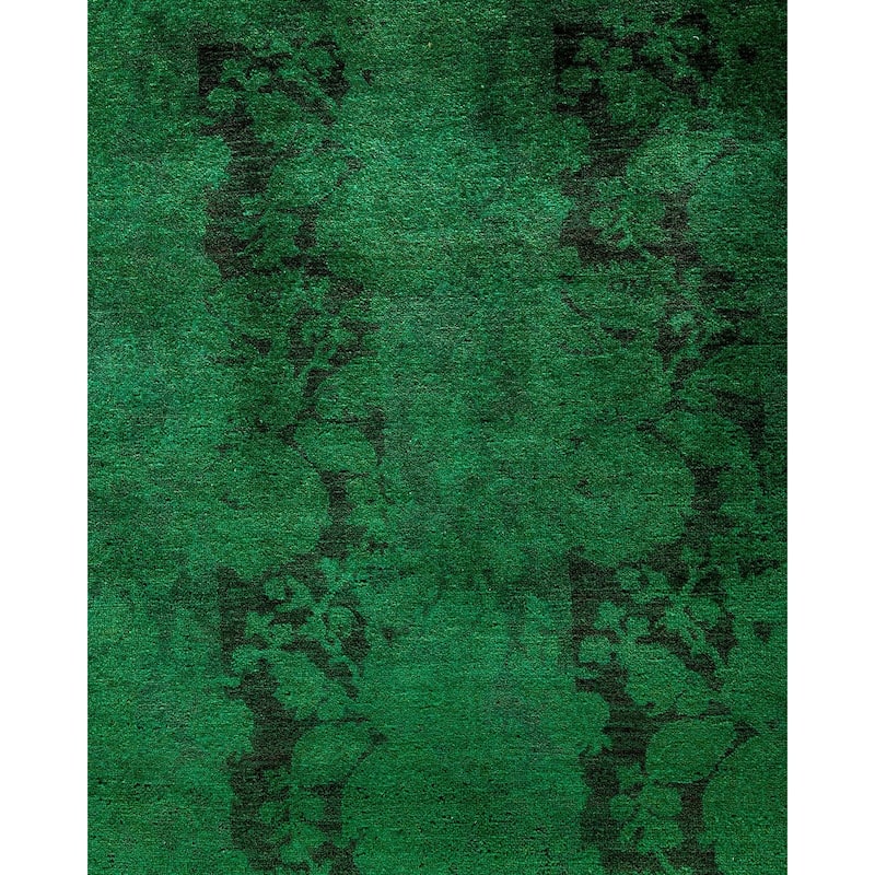 Contemporary Overdyed Wool Hand Knotted Runner - 2' 8" x 9' 8"