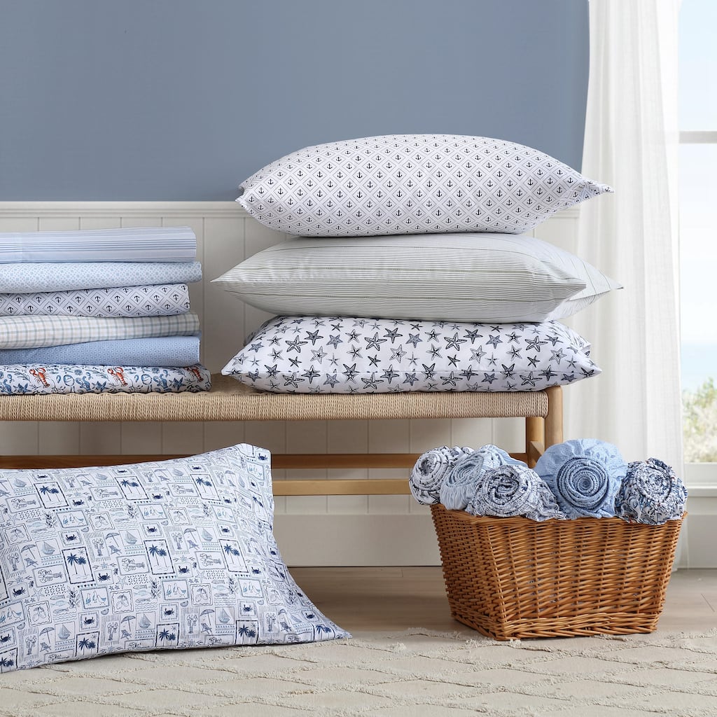 Nautica Printed Cooling Bed Sheet Sets