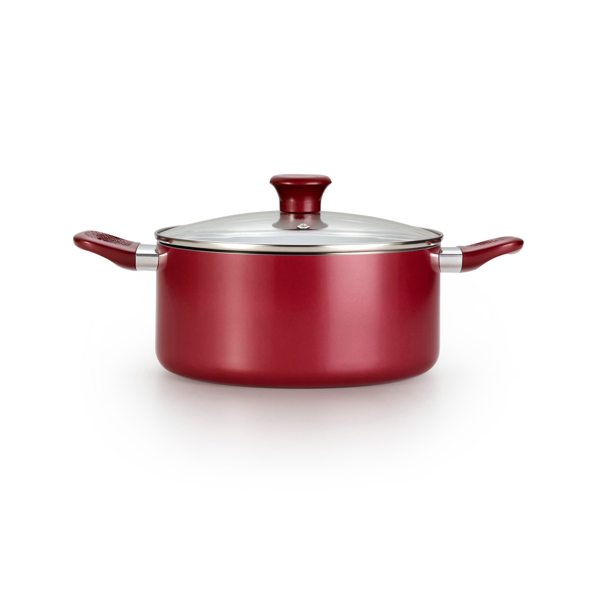 T-Fal B0398264 5 qt. Excite Non-Stick Covered Jumbo Cooker Red