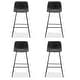 preview thumbnail 49 of 49, LUE BONA Modern Faux Leather Metal Frame Counter Height Bar Stools (Set of 4)