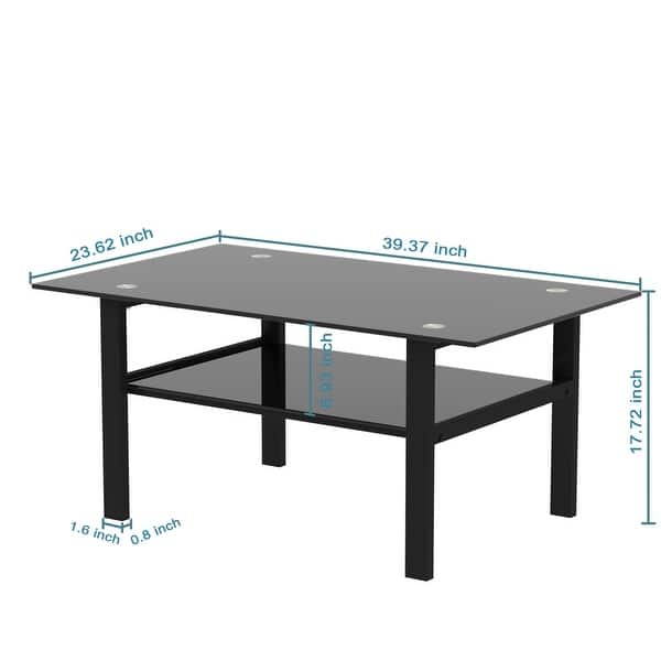Black glass coffee table Bed Bath & Beyond 36049916