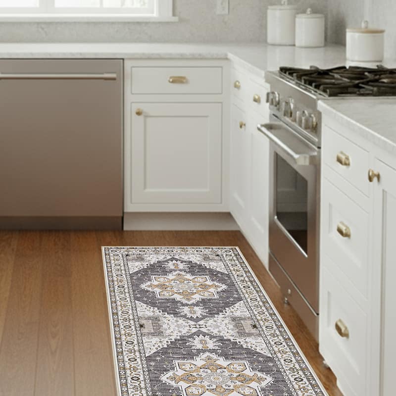 Laura Ashley Imagine Printed Chenille Washable Non-Slip Rugs