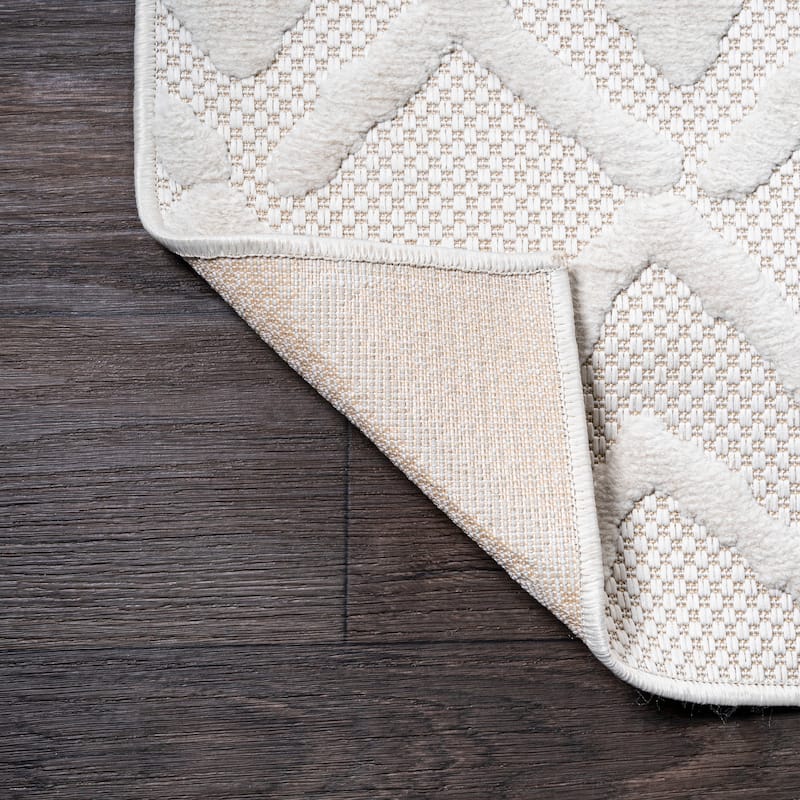 JONATHAN Y Portmany Moroccan Diamond Indoor/Outdoor Area Rug