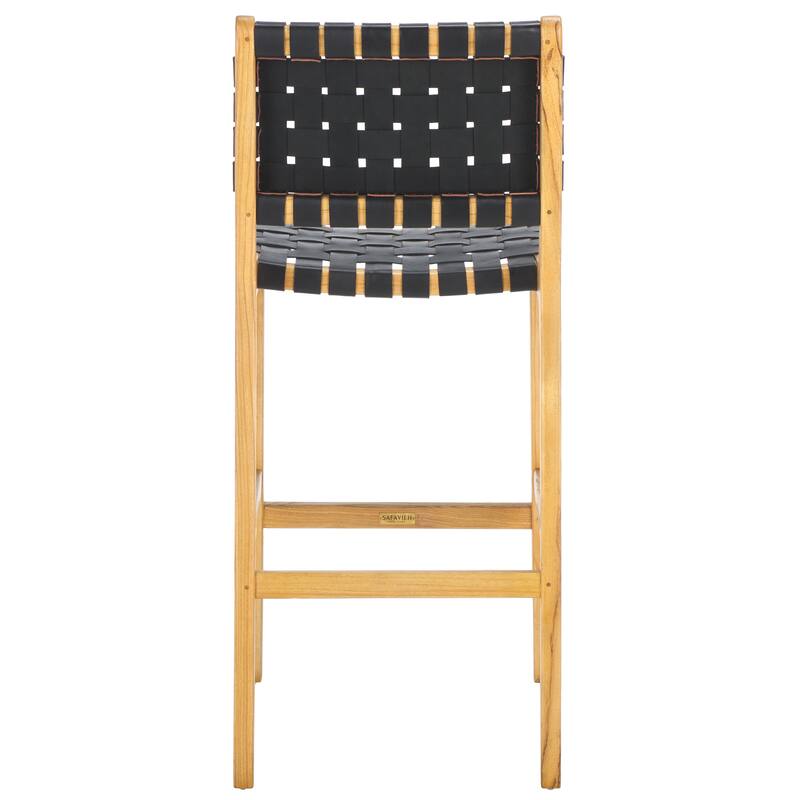 SAFAVIEH Home Adah 30-inch Leather Bar Stool - 22Wx22Dx43H