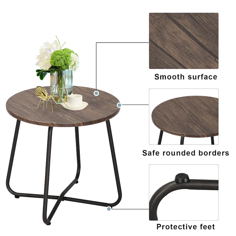 VECELO Modern Small Round Coffee tables