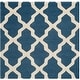 preview thumbnail 111 of 132, SAFAVIEH Handmade Cambridge Luisa Moroccan Trellis Wool Rug 4' Square - Navy Blue/Ivory
