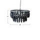 preview thumbnail 3 of 1, Metal and Mango Wood Bead Chandelier with Five Lights - 28.0"L x 28.0"W x 17.0"H