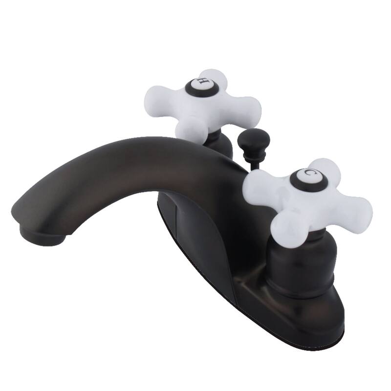 Kingston Brass English Country Centerset Bathroom Faucet with Pop-Up - Oil Rubbed Bronze