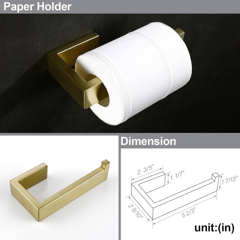 304 Stainless Steel Bathroom Hardware Set 4 Piece, Bath Towel Rack, Wall Mounted Towel Bar Rack Set.