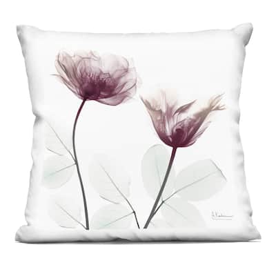 Stupell Two Mauve Blooms Decorative Printed Throw Pillow Design by Albert Koetsier
