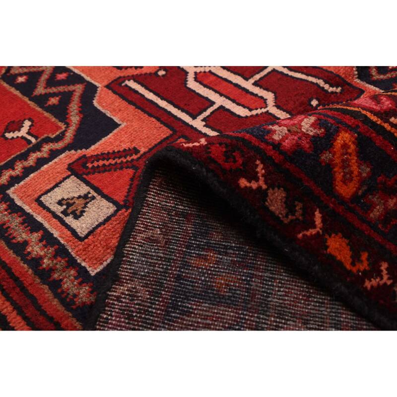 ECARPETGALLERY Hand-knotted Andelz Red Wool Rug - 3'6 x 9'11