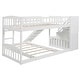 preview thumbnail 15 of 32, Stairway Twin Over Twin Bunk Bed with Slide & Drawers - Contemporary Design