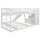 preview thumbnail 14 of 29, Twin Over Twin Bunk Bed with Two Drawers & Full-Length Guardrail, Solid Wood Bunk Bed Frame with Convertible Ladder and Slide