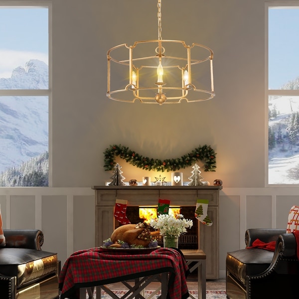 Alisar Mid century Modern Drum Chandelier Farmhouse Lantern Dining Room French Country Lighting D22 x H75undefinedundefined On Sale Bed Bath Beyond 32414653