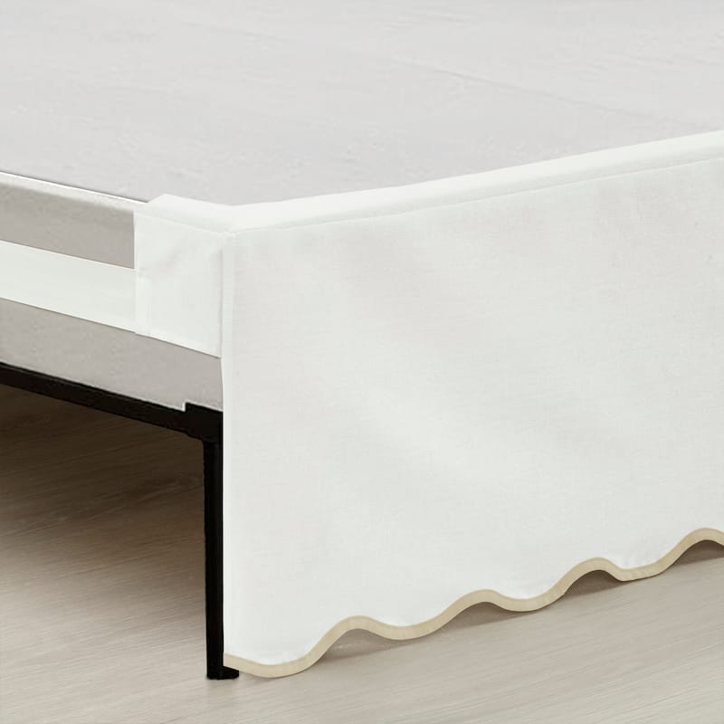 Lush Decor Coastal Chic Scallop Edge Bed Skirt Single
