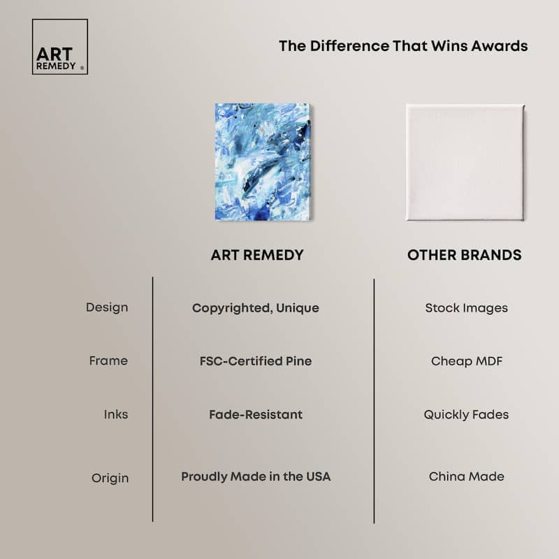 Impasto Blues Canvas by Art Remedy, Gallery Wrapped