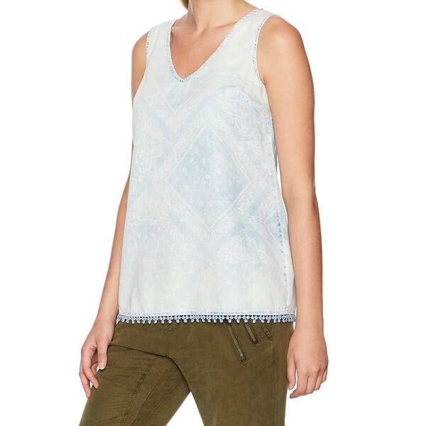 Shop Vintage America New Blue Womens Size Xl Bandana Print V Neck