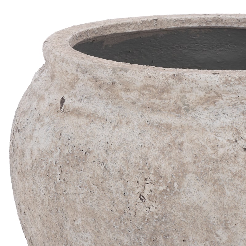 SAFAVIEH Outdoor Patio Furniture Ramsey Large Planter Pot with Drainage - 21"W x 21"D x 19"H