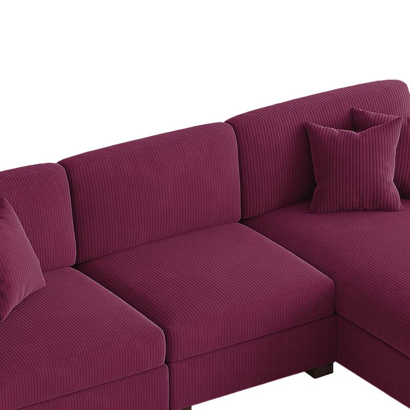 Oversized L-shaped Modular Sectional Sofa with Chaise Lounge