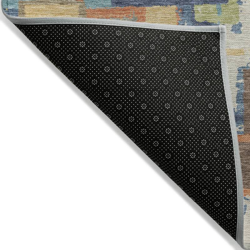 Machine Washable Indoor/ Outdoor Contemporary Geo Chantille Rug