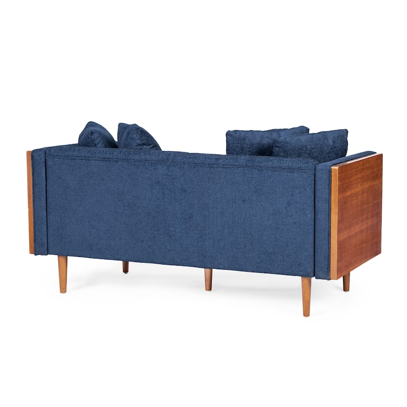 Borah Tufted Loveseat with Accent Pillows by Christopher Knight Home