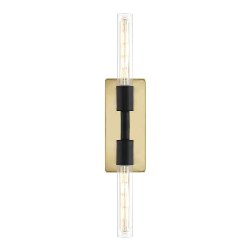 SAFAVIEH Lighting xaviere Modern 2-Light 25-inch Wall Sconce (LED Bulbs Included) - 4.8 In. W x 3.5 In. D x 24.5 In. H