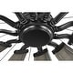 preview thumbnail 6 of 16, Springer II Collection 60-in Twelve-Blade Matte Black Modern Farmhouse Windmill Ceiling Fan - 60 in x 60 in x 16.26 in