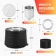 preview thumbnail 2 of 7, 19.5" Smokeless Fire Pit, Portable Stainless Steel for Outdoor, Camping, with Ash Tray, Handles, and Weatherproof Cover