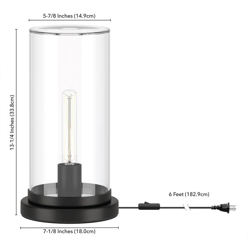 Perabo 13" Tall Uplight Table Lamp with Glass Shade - 13" Tall