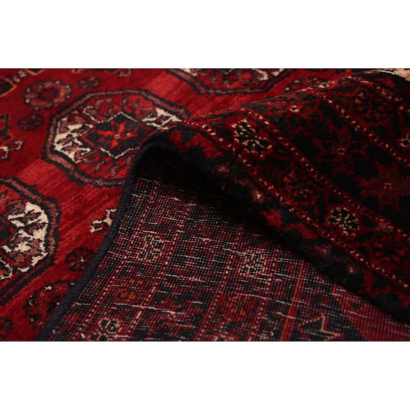 ECARPETGALLERY Hand-knotted Teimani Dark Red Wool Rug - 2'9 x 5'8