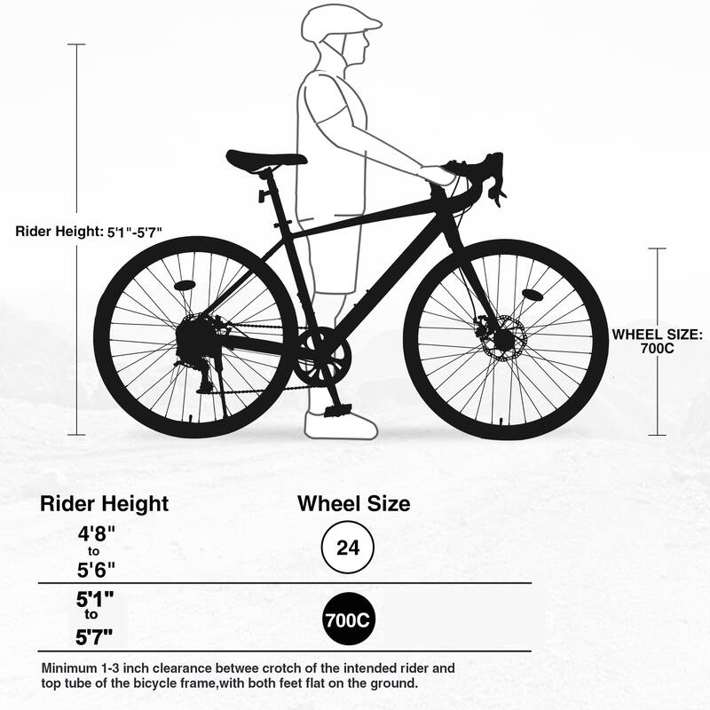 700c Road Bike,7 Speed Road Bike,For Men Women,Aluminum Alloy Frame