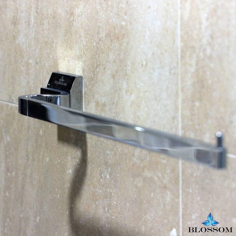Blossom Tissue Holder Toilet Paper Roll Solid Bathroom Accessory - Chrome