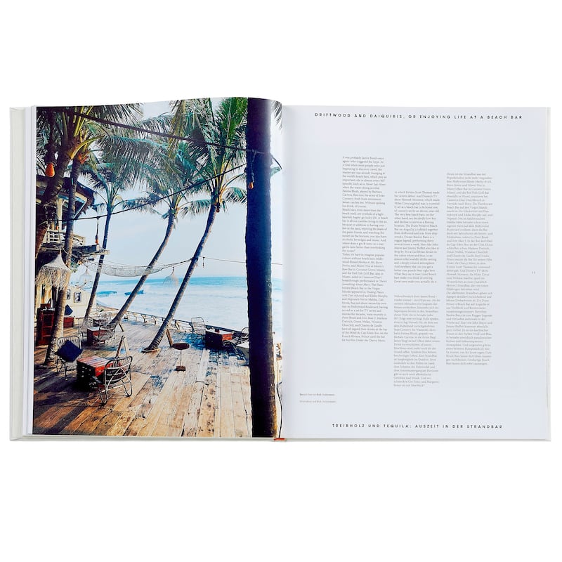 Graphic Image Beach Life Coffee Table Book, Leather, Ivory