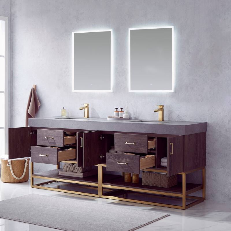 Miseno MV789084 Alistair 84" Free Standing Double Basin Vanity Set