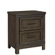 preview thumbnail 2 of 0, Thornwood Hills Rock Beaten Grey Finish 2 Drawer Night Stand
