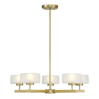 Falster 5-Light LED Chandelier in Warm Brass