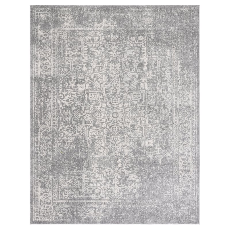 SAFAVIEH Evoke Quinn Vintage Distressed Rug - 8' x 10' - Silver/Ivory