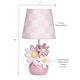 preview thumbnail 4 of 4, Lambs & Ivy Daisy Dreams Hand-Painted Pink Floral Lamp w/ Shade and LED Bulb