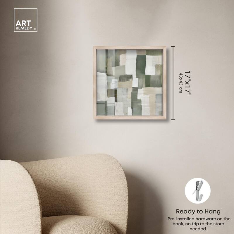 Pale Jade Green I Shadowbox by Art Remedy