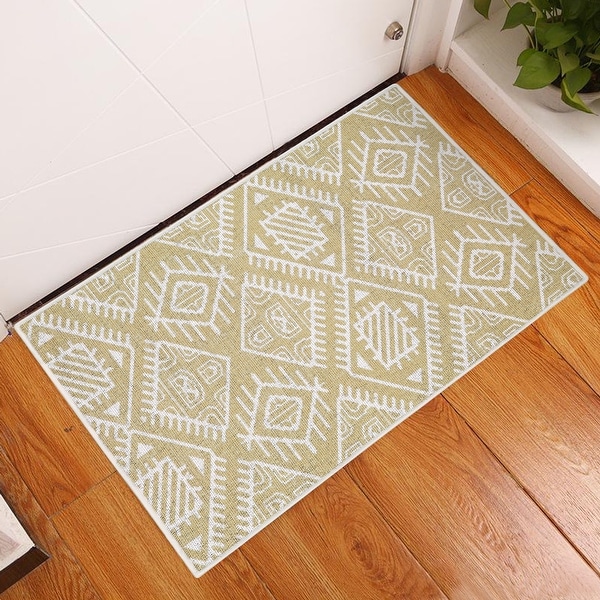 Sussexhome Heavy Duty Ultra Thin Non Slip Washable Cotton Indoor Rug - 2' x 3'. Opens flyout.