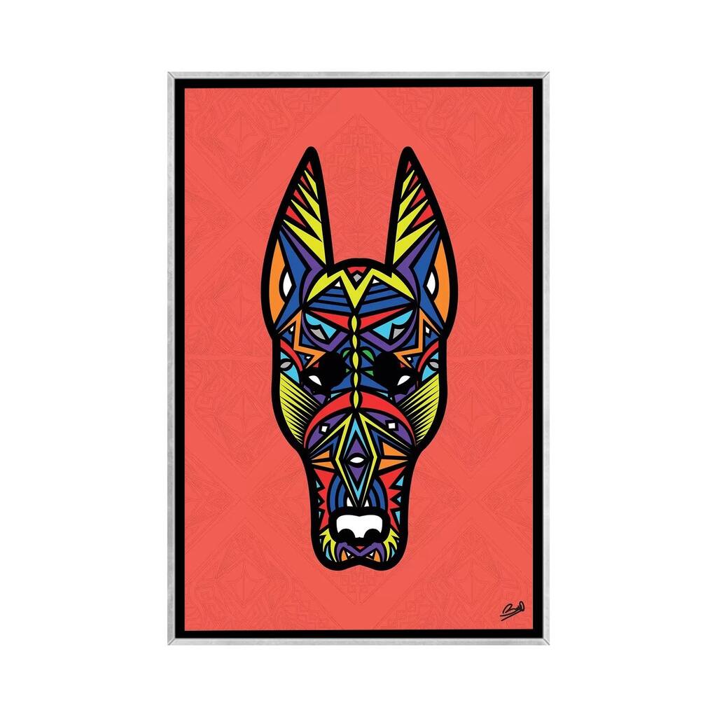 iCanvas "Doberman Sauvage" by Baro Sarre Framed