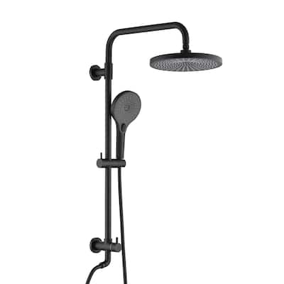 Shower Head with Handheld Shower System with Rainfall Shower Head Dual Shower Combo 3-Setting Handheld Sprayer with Slide Bar