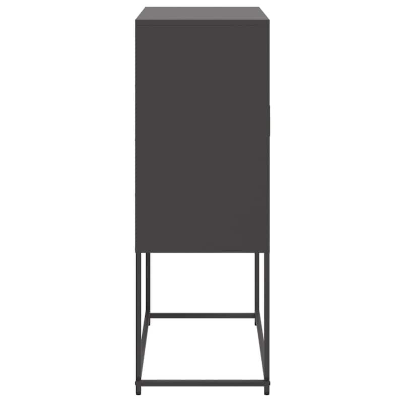 vidaXL Highboard Storage Side Cabinet Cupboard Living Room Furniture Steel - 26.9 x 26.9 x 42.1