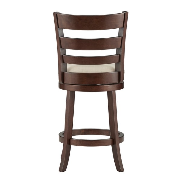 Verona Ladder Back Swivel Counter Height Stool by iNSPIRE Q