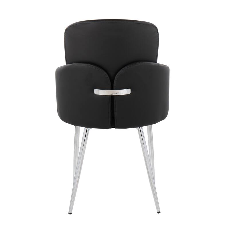 Silver Orchid Dahlia Dining Chair with Metal Legs (Set of 2)