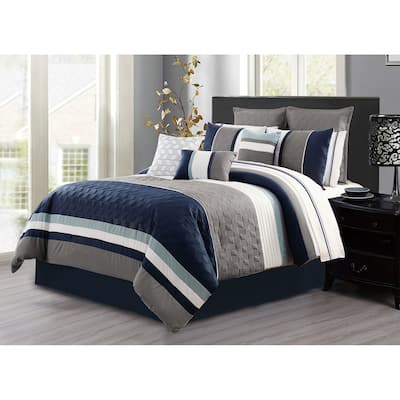 Comforter 7 Piece Set Microfiber Queen Ryker