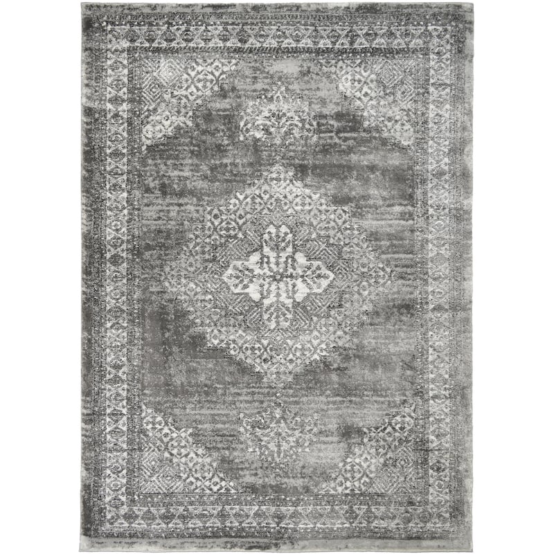 Rhapsody Wingate Traditional Oriental Area Rug - 5'3"x7'3" - Gray